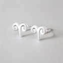 925 Silver Earrings Zodiac Signs Aries