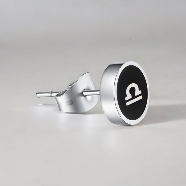Boucles d'oreilles acier Signes du zodiaque Vierge