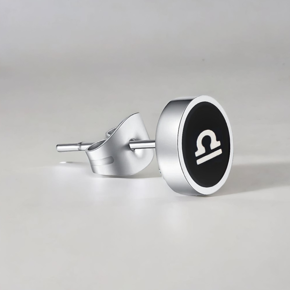 Boucles d'oreilles acier Signes du zodiaque Vierge