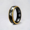 Bague céramique multi-facettée