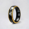 Anello in ceramica multisfaccettato