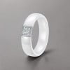 Bague céramique dome zircons