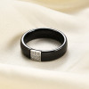 Anello in ceramica con cupola in zirconi