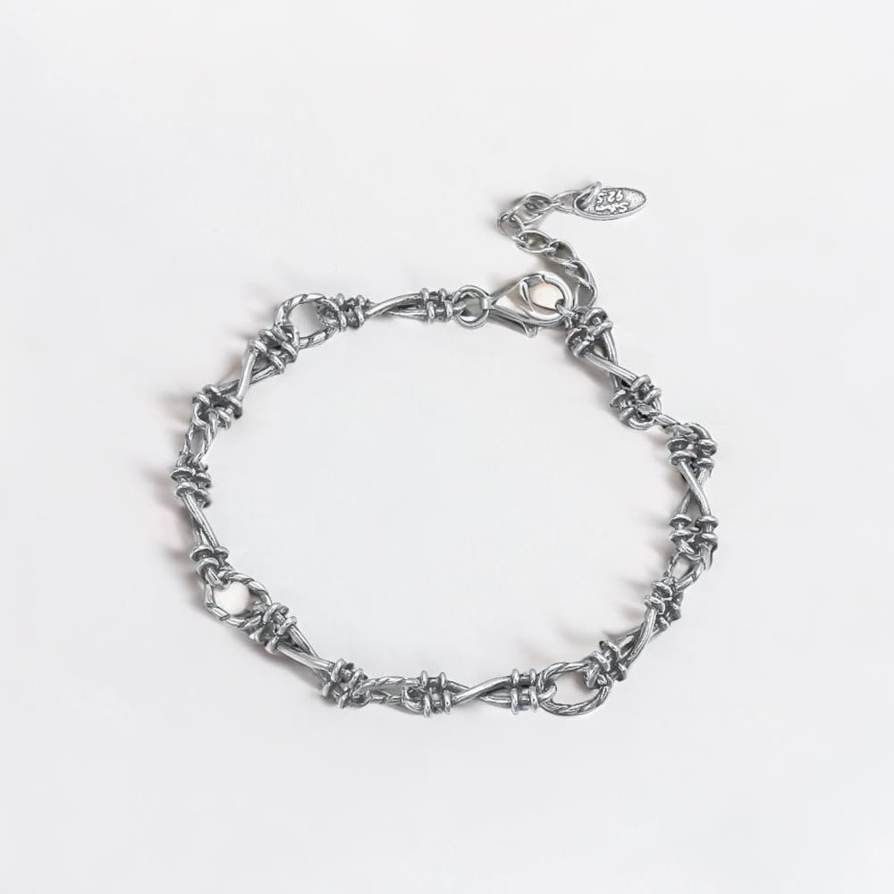 925 silver twisted chain bracelet for men and women