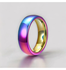 Customizable Rainbow Tungsten Ring