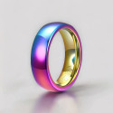 Anillo de tungsteno arcoíris personalizable