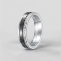 Anillo personalizable con linea de cerámica y circonitas