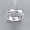 Anpassbarer Ring mit Keramik- und Zirkonlinie