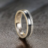 Customizable ring with ceramic and zircon line