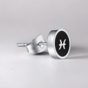 Boucles d'oreilles acier Signes du zodiaque Poissons