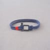 Bracciale in corda con chiusura a grillo in acciaio marino