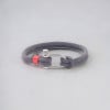 Bracciale in corda con chiusura a grillo in acciaio marino