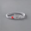 Bracelet corde fermoir manille marin acier