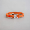 Noir Bracelet corde fermoir manille marin acier