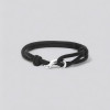 Noir Bracelet corde millet fermoir acier
