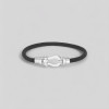 Millet rope bracelet with marine shackle clasp, steel