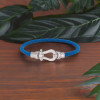Noir Bracelet corde millet fermoir manille marin acier