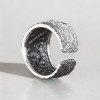 Bague argent croix ouverte martelée