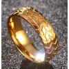 Men's Golden Stainless Steel BiIker Tire Band Ring
