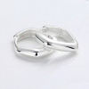 Boucles d'oreille argent créoles carrés