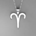 Collar del zodiaco Aries en plata de ley 925 – Colgante astrológico