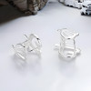 Boucles d'oreilles argent rhodié coeur