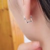 Boucles d'oreilles argent rhodié coeur