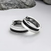 Boucles d'oreille argent creoles bicolore