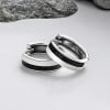Boucles d'oreille argent creoles bicolore