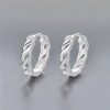 Boucles d'oreille argent creoles chaine