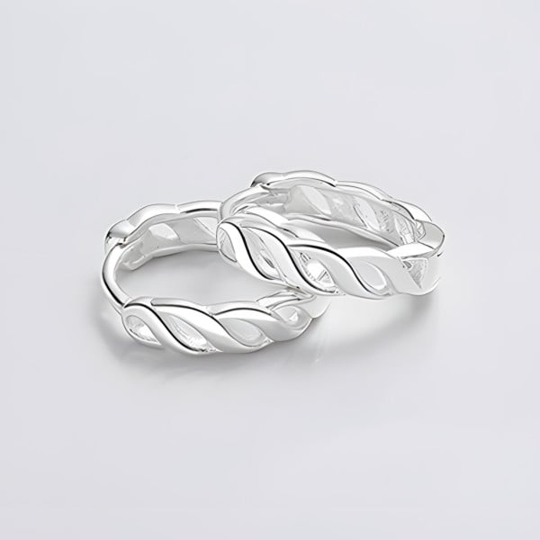 Boucles d'oreille argent creoles chaine