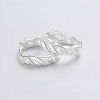 Silver creole chain earrings