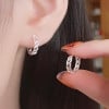 Boucles d'oreille argent creoles chaine
