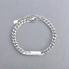 Bracelet argent chaine emoji sourire