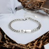 Bracelet argent chaine emoji sourire