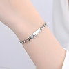 Bracelet argent chaine emoji sourire