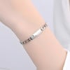 Bracelet argent chaine emoji sourire