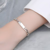 Bracelet argent chaine emoji sourire