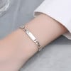 Bracelet argent chaine emoji sourire