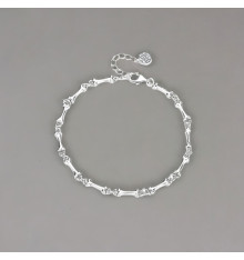 Arĝenta osta ligilo braceleto