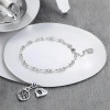 Bracelet argent maillons os