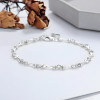 Bracelet argent maillons os