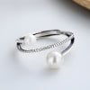 Bague argent ouverte perles d'eau douce