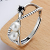 Bague argent infini ouverte perles d'eau douce