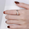 Bague argent infini ouverte perles d'eau douce