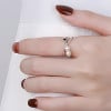 Bague argent infini ouverte perles d'eau douce