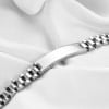 Personalized men's steel curb bracelet