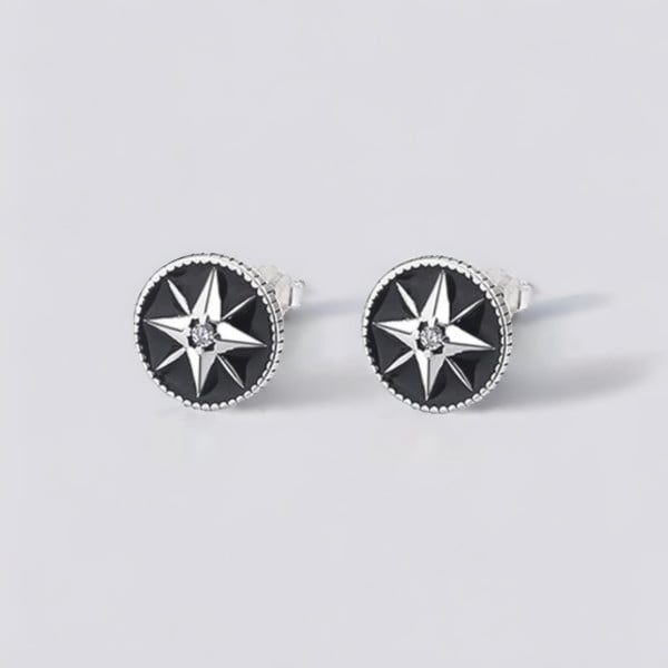 Boucles d'oreilles clous argent étoile