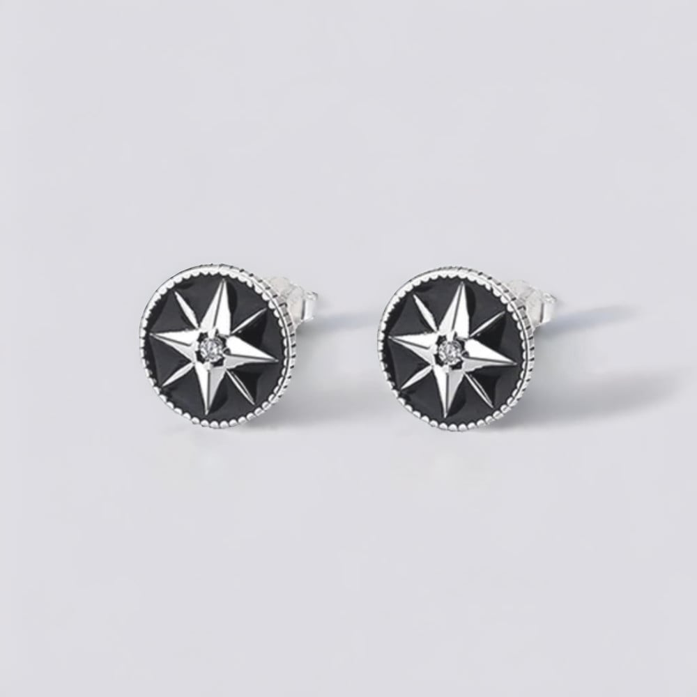 Boucles d'oreilles clous argent étoile