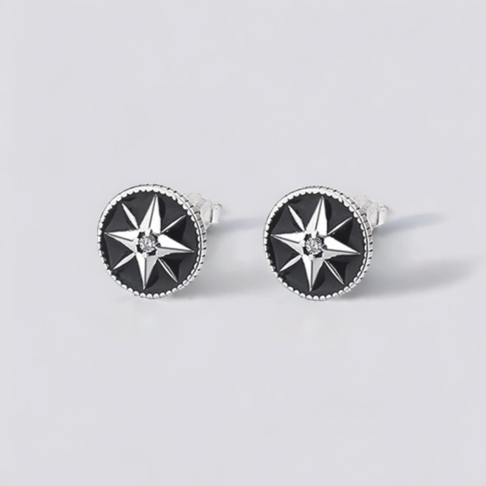 Boucles d'oreilles clous argent étoile
